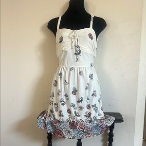 No Boundaries White Floral Midi Dress